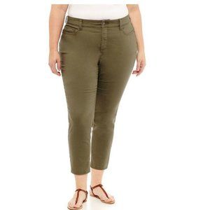 St John's Bay Women's Skinny Ankle Jeans Mid Rise size 14W NEW